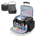LUXJA Nail Polish Organizer Bag with UV Lamp Storage - Holds 90 Bottles