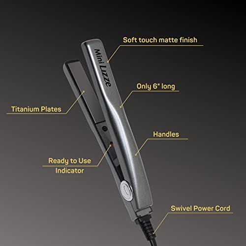 Mini Travel Flat Iron Hair Straightener - Titanium, Compact & Fast Heating