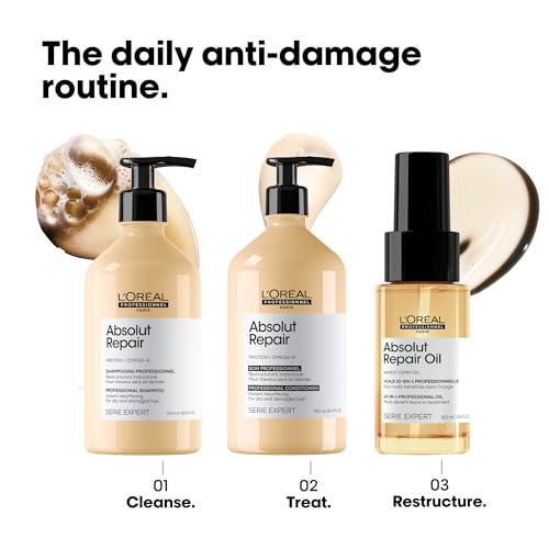 L'Oréal Professionnel Absolut Repair 10-in-1 Hair Oil 1 Fl Oz - Nourishing Leave-In Treatment