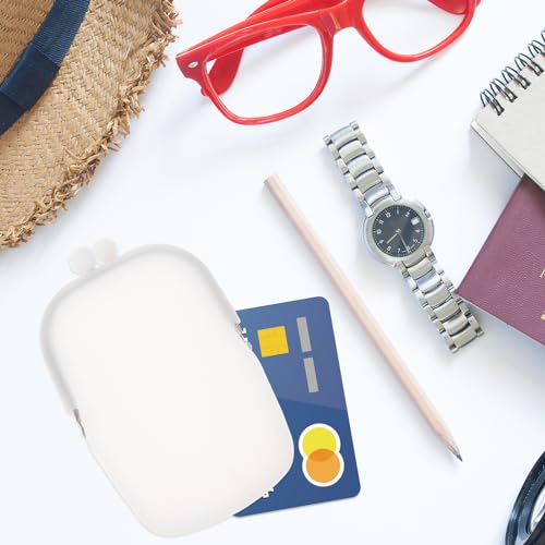 Silicone Storage Bag Small Travel Makeup Pouch Compact Cosmetic Organizer for Earphone Cash Coin Holder Durable Silicone Makeup Bag