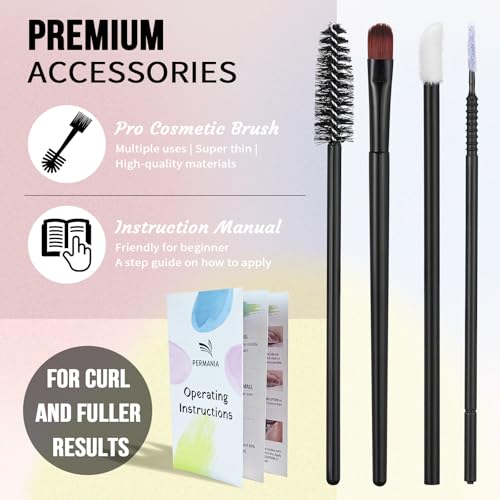 PERMANIA Eyelash Lift Kit, Brow Lamination Kit for Tube Design Easy to Apply for Natural Results Instant Lifting & Curling at Home or Professional Use