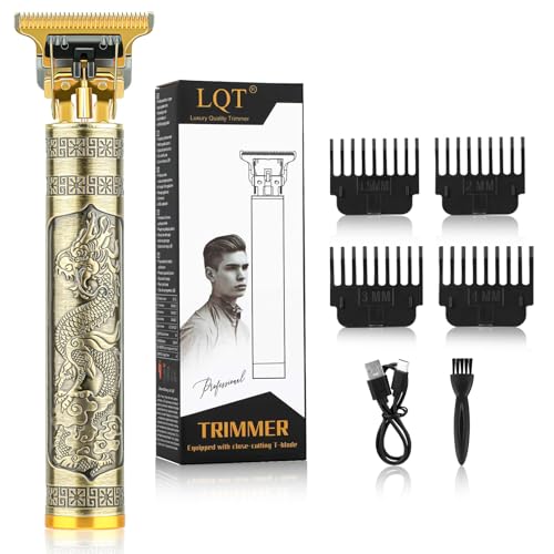 Professional Hair Trimmer for Men, Beard Trimmer Hair Clippers for Men, Hair Clippers with 4 Limit Combs, Cordless Rechargeable Hair Trimmer Metal Body Cutting Grooming Kit