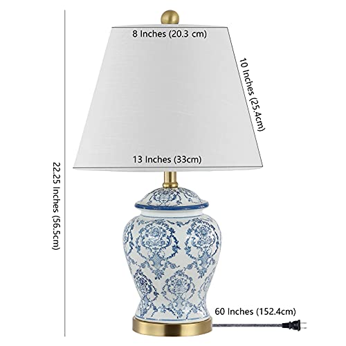 Juliana Chinoiserie Ceramic Urn Table Lamp - Blue & White, 22.25 Inch