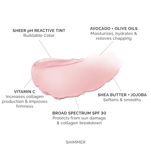 MDSolarSciences Tinted Sheer Lip Balm SPF 30 | Hydrating Lip Sunscreen | Shea Butter, Jojoba & Avocado Oils | Moisturizing, Vegan, & Clean| 0.15 oz, Natural pH Reactive Color Shimmer,(Pack of 2)
