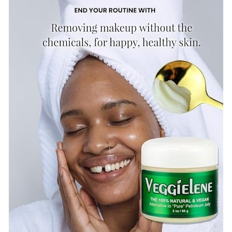 Beesaluxe Veggielene - 100% Natural, Vegan & Hypoallergenic Alternative to Petroleum Jelly - Unpetroleum - Lips, Hands, Baby, Makeup Remover and More (2 Ounce)