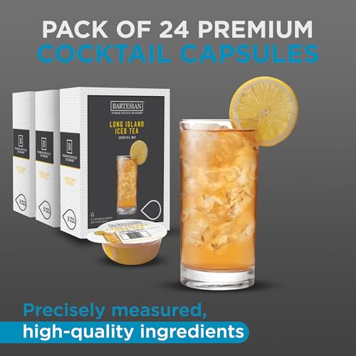 Bartesian Whiskey Lovers Cocktail Mixer Capsules 24-Pack for Drink Maker