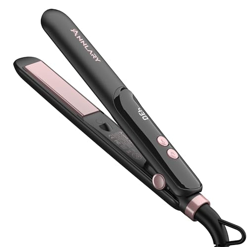 Mini Hair Straightener - Portable Flat Iron for Travel, Obsidian Black