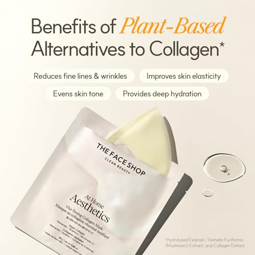 The Face Shop Daily Skincare Duo for Toning ? Rice Extract Moisturizer & Vitamin Toning Collagen Gel Mask