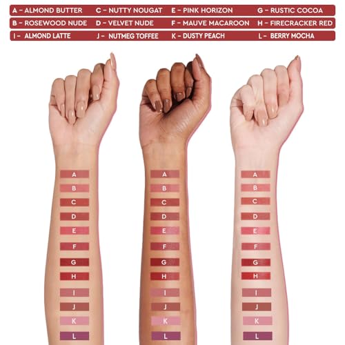 Hydrating Long-Lasting Matte Lipstick Dusty Peach - Peptide & Hyaluronic Infused, 2.4g