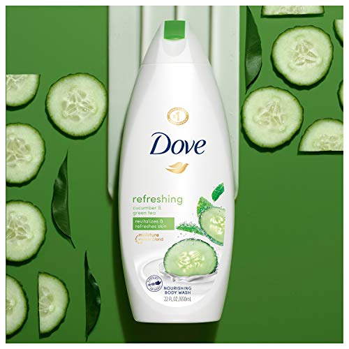Dove Refreshing Body Wash Revitalizes and Refreshes Skin Cucumber and Green Tea Effectively Washes Away Bacteria While Nourishing Your Skin 22 oz