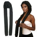 Black Satin Bonnet for Braids & Long Hair - Sleep & Hair Protection, Women's Night Cap