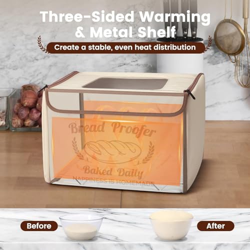 15.7" x 11.8" Folding Bread Proofing Box with Temperature Control & 48H Timer