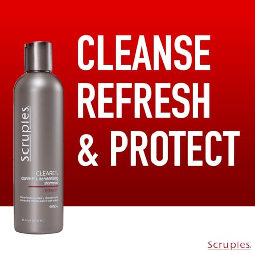 Scruples Clearet Anti Dandruff Shampoo - Professional Deodorizing Shampoo to Soothe Dry & Itchy Scalp From Flaking - Scalp Treatment + Cleanser (8.5 oz)