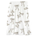 Ultra Soft Plush Luxury Spa Shower Bath Wrap with Adjustable Closure, One Size, Flax Bows
