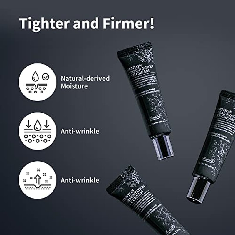 BENTON Fermentation Eye Cream New Version (1.05 oz.) - Galactomyces & Bifida Ferment Anti-Wrinkle Eye Treatment Cream, Dark Circles & Puffiness & Under Eye Bags