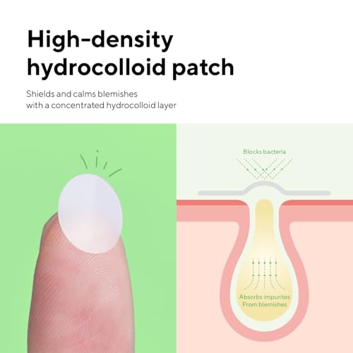 caraseoul Pimple Patches, 2 Size Hydrocolloid Acne Patch for Zits and Blemishes, Bakuchiol & Aloe Vera, Korean Skin Care, Easy to Use ? Dermatology Tested