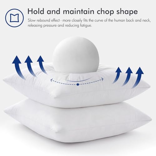 MIULEE 30x30 Inch Feather Down Pillow Inserts Set of 2 - Soft & Fluffy Support