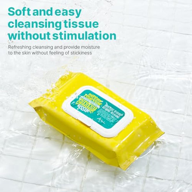 Ariul Purefull Gentle Cleansing Tissues ? Soothing & Hydrating Makeup Remover Wipes, Non-Sticky Fresh Finish, Mild Acidic pH, Effective Cleansing, Korean Skincare, 80 Sheets x 2 Pack