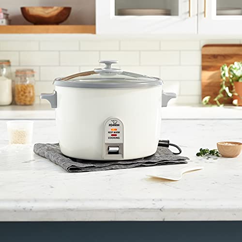 10-Cup Rice Cooker and Steamer - White, Includes Steaming Tray & Utensils