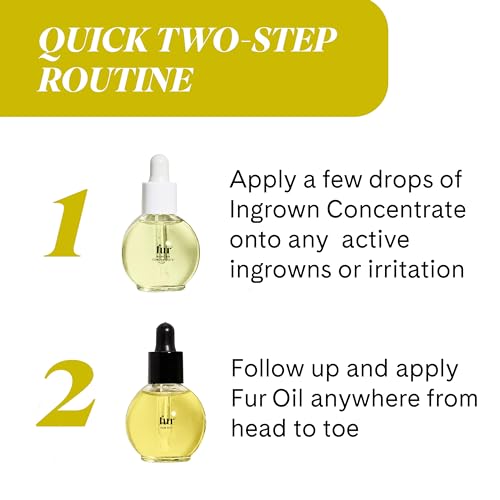 Fur Ingrown Hair Care Duo: Two-Step Preventative Treatment - Combines Oil and Concentrate - 0.5 FL oz each