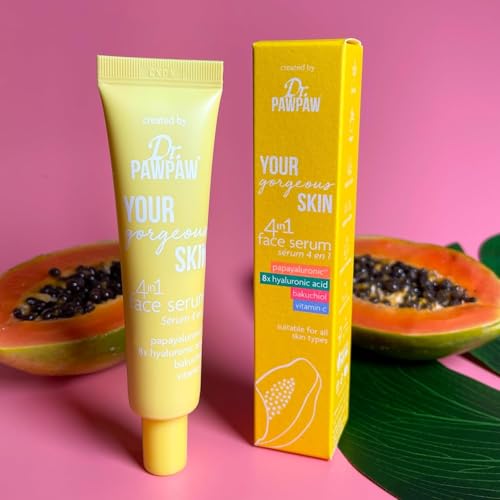 Your Gorgeous Skin 4-In-1 Face Serum - Vitamin C, Hyaluronic & Papaya Extract, Anti-Aging, Brightening, Hydrating, 1.01 oz - Variation of This Listing