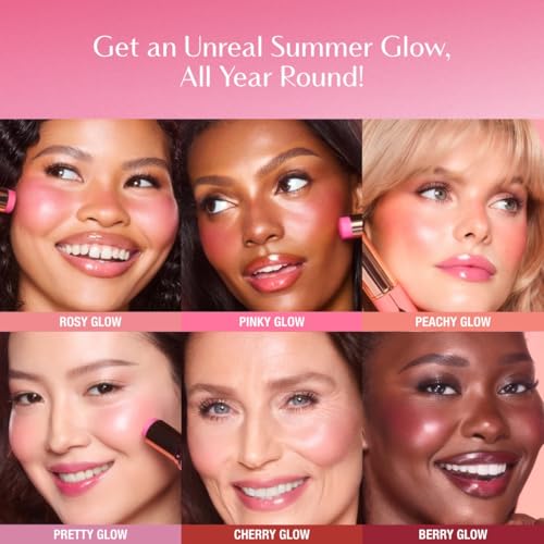 Charlotte Tilbury Unreal Healthy Glow Blush Stick - Buildable Cream Makeup with a Skincare-Infused Formula - Easy to Use, Blendable & Leaves Skin with a Luminous Sheen