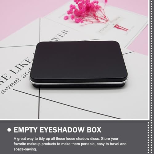 2Pcs Empty Eyeshadow Palette with Mirror Travel Makeup Box Pressed Powder Pallet Cosmetic Case, 4.33X2.75X0.59In, Compact Eye Shadow Containers for Blush and Pressed Powder