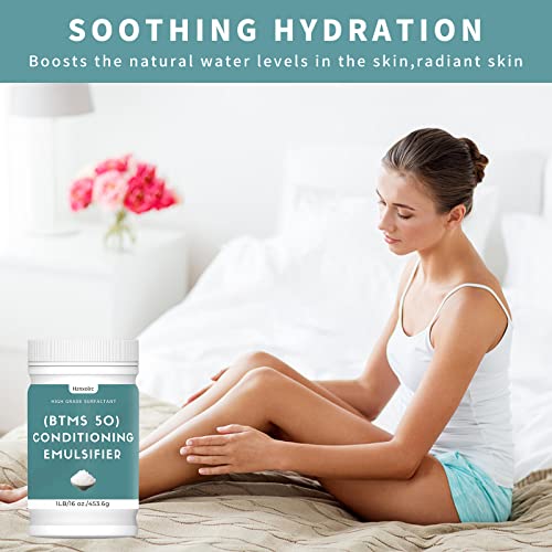 16 oz BTMS 50 Conditioning Emulsifier for Hair and Skin Care - Pack of 1 Pound