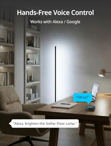 Ailofy Corner Floor Lamp RGBW LED with App & Voice Control - Black