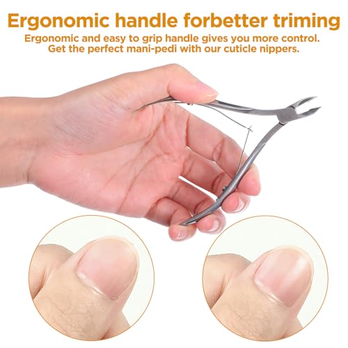 18 Pack Professional Nail Cuticle Nippers - Stainless Steel Dead Skin Clippers