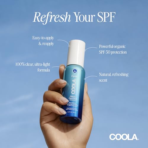 COOLA Organic Scalp Spray & Hair Sunscreen Mist with SPF 30, Dermatologist Tested Hair Care for Daily Protection, Vegan and Gluten Free, Ocean Salted Sage, 2 Fl Oz