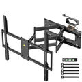 Heavy Duty 98 Inch TV Wall Mount with Power Strip for 50-100 Inch TVs - Full Motion, Swivel, Tilt, Extend, Supports Up to 220 lbs, VESA 800x600mm, Fits Wood Studs