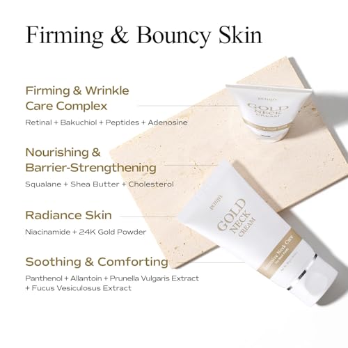 Gold Neck Cream - Firming Anti-Aging Skin Care with 24K Gold & Peptides