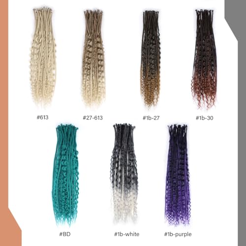 White Dreadlock Extensions 3 in 1 24 Inch, 30 Strands - Gray/White Mixed Variation