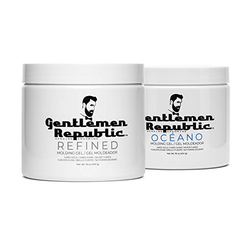 Gentlemen Republic 16oz Hair Gel - High Hold & Shine, Refined & Oceano