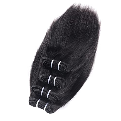 Liang Dian 12A Brazilian Virgin Human Hair Bundles 10-12 Inch Natural Black