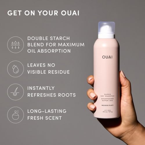 OUAI Melrose Place Dry Shampoo 4.5 Oz - Travel Size, Oily Hair Refresh