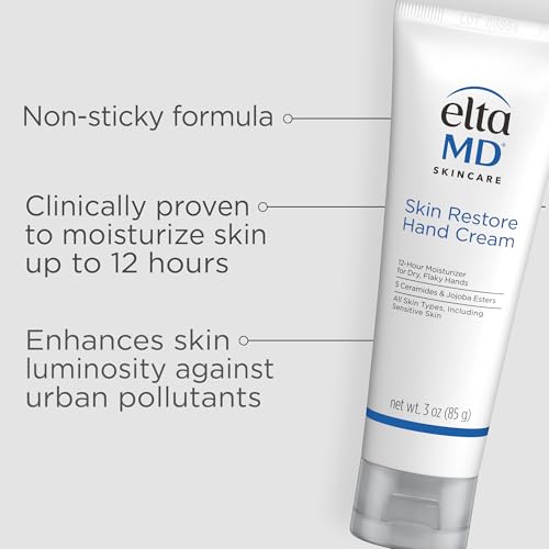 EltaMD So Silky Hand Creme with Ceramides & Vitamin E for Dry Hands, Fragrance-Free 3 oz