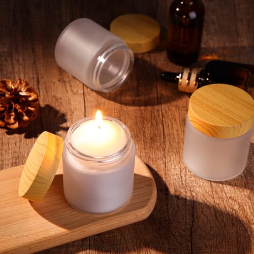 Geiserailie 30 Pieces Glass Cosmetic Containers Empty Sample Jars with Leak Proof Lids Makeup Sample Containers for Lotion Cream Cosmetic (100 Gram)