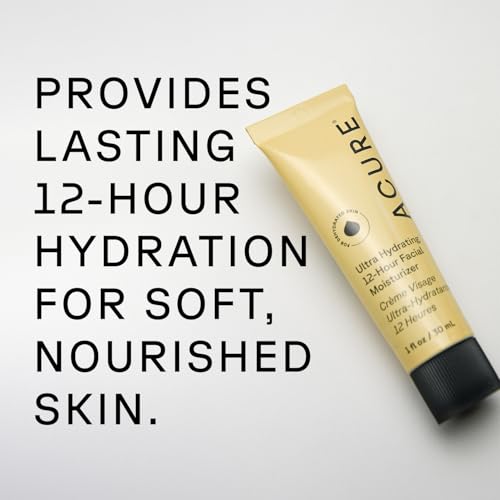Acure Ultra Hydrating Facial Cream 12 Hour Moisturizer Vegan 1.7 Fl Oz Pack of 2