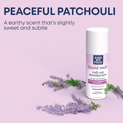 Vegan All-Day Deodorant with Mineral Salts - Patchouli Scent, 3 Fl Oz Pack of 3