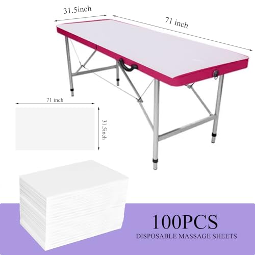 Disposable Bed Sheets A-White 31.5 x 71 Inches for Massage Spa & Tattoo Tables