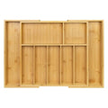 Large Bamboo Drawer Organizer for Kitchen Cutlery & Flatware - Expandable