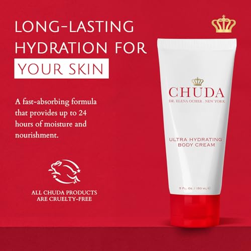 CHUDA Ultra Hydrating Body Cream - Moisturizing Cream with Remedea Compound, 150ml Made in USA, Fast Absorbing Body Lotion for Dry Skin, Anti Aging Body Moisturizer Cream, Daily Hydrating Cream Lotion