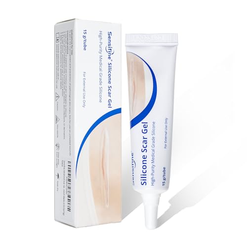 Sensifine Advanced Silicone Scar Gel 0.53 oz – Reduces Enlarged Scars & Keloids