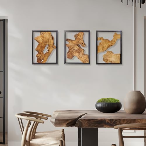 Irregular Natural Wood Wall Decor - Handcrafted Rustic Wall Art for Living Room, Bedroom, Kitchen, Office
