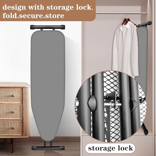 RIZTAIK Gray Space-Saving Compact Ironing Board 13 x 43 Inches