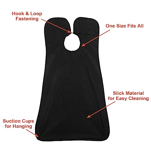 Beard Bib Beard Apron, Beard Gather£¬Shaving and Trimming, Non-Stick Grooming Cloth with 2 Suction Cups, Best Gifts for Men,Valentine's Day Gift