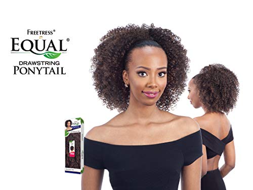FREETRESS Equal Synthetic Ponytail Bohemian Fro T1BGREY - Drawstring Hair Extension