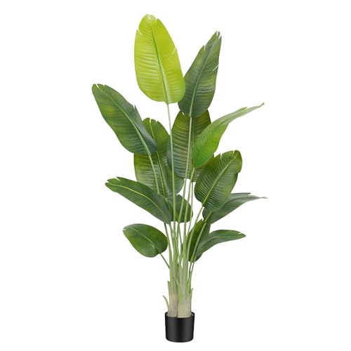 6ft Artificial Bird of Paradise Tree with 13 Trunks - Faux Indoor Plant for Home Office Decor
